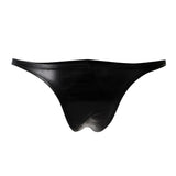 C4M Brazilian Brief Black Leatherette