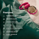 LELO Tiani 3 Couples Massager Deep Rose
